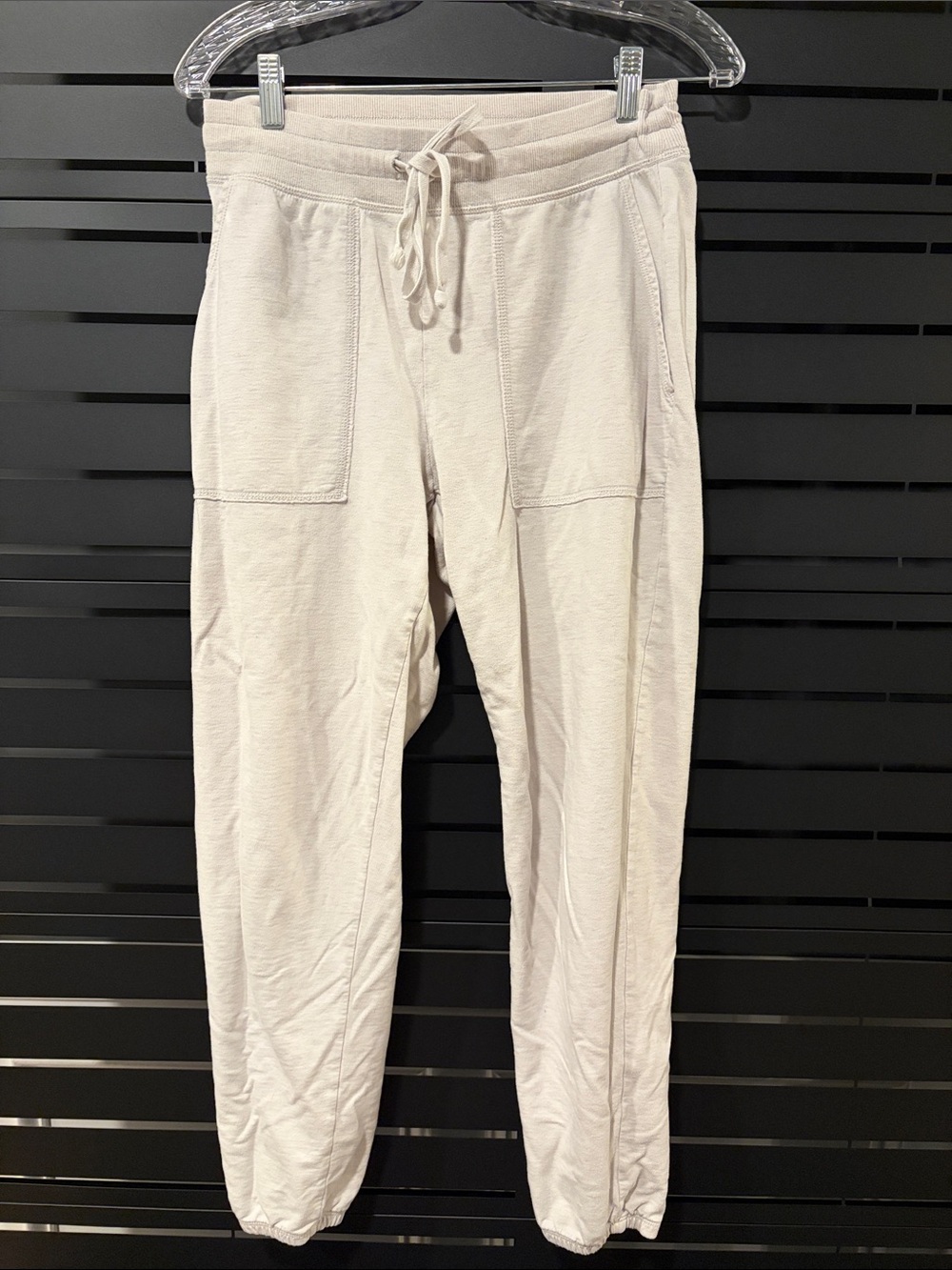 aerie Oatmeal Drawstring Jogger Sweatpants with Deep Pockets